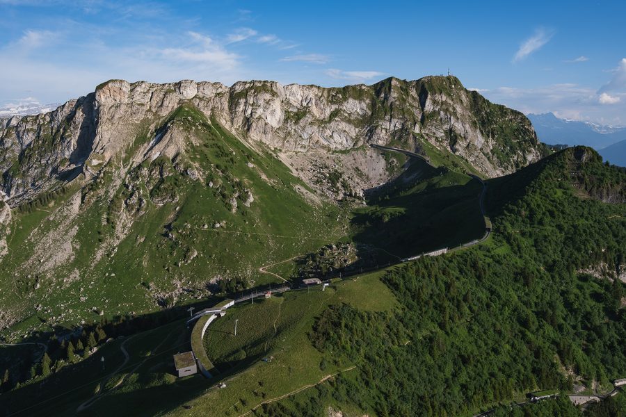 Rochers-de-Naye und Grande Chaux de Naye oberhalb von Montreux