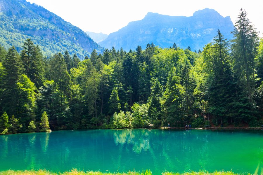 Blausee in Kandergrund im Berner Oberland