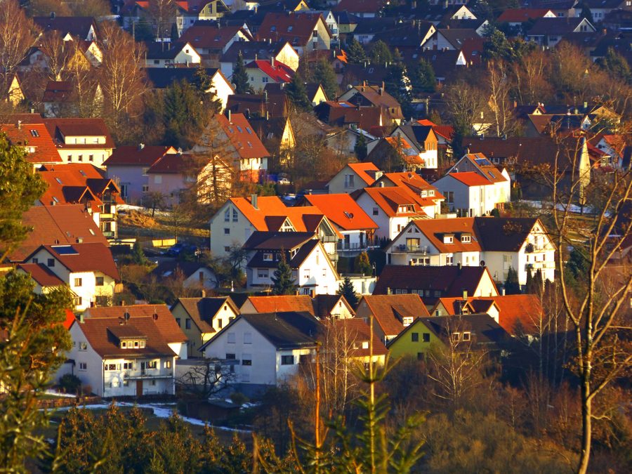Blick auf Engelsbrand in Baden-Württemberg