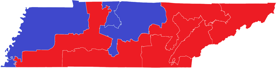 File:1994-2000 Tennessee United States House of Representatives election by Congressional District.png