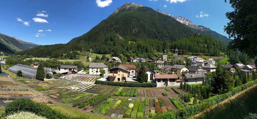 Panorama von Susch, vom Bahnhof aus gesehen