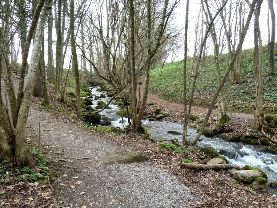 Spazierweg am Krebsbach in Wollerau im Kanton Schwyz