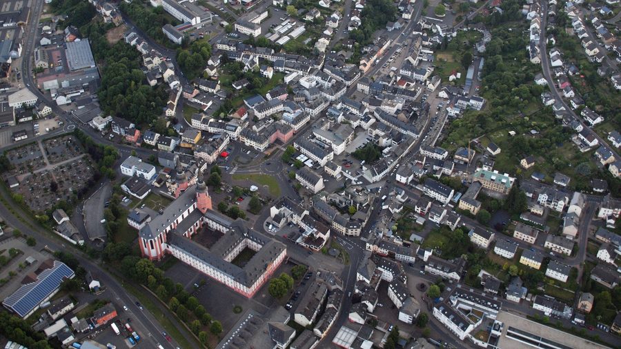Luftaufnahme von Prüm in Rheinland-Pfalz aus dem Jahr 2015