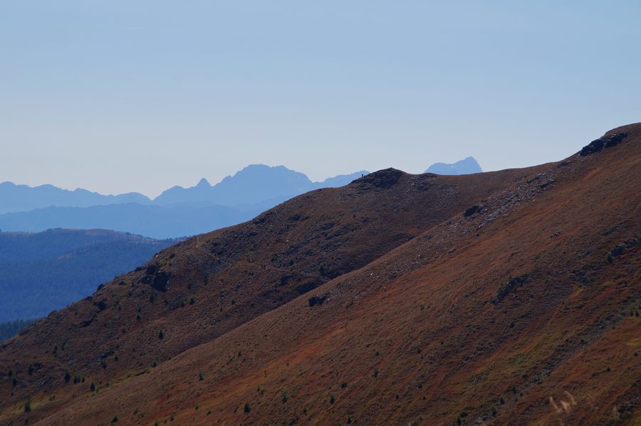 Blick vom Kornock auf der Turracherhöhe nach Süden zu den Julischen Alpen