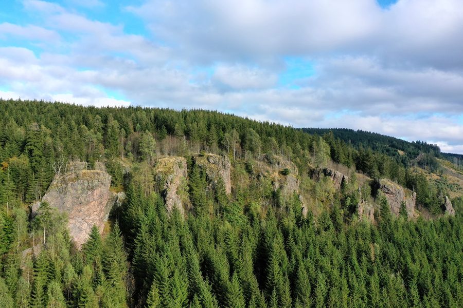 Zwölf Apostel Felsen nahe Oberschönau im Thüringer Wald