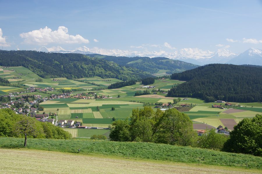 Landschaft bei Ballenbüel in Konolfingen im Kanton Bern