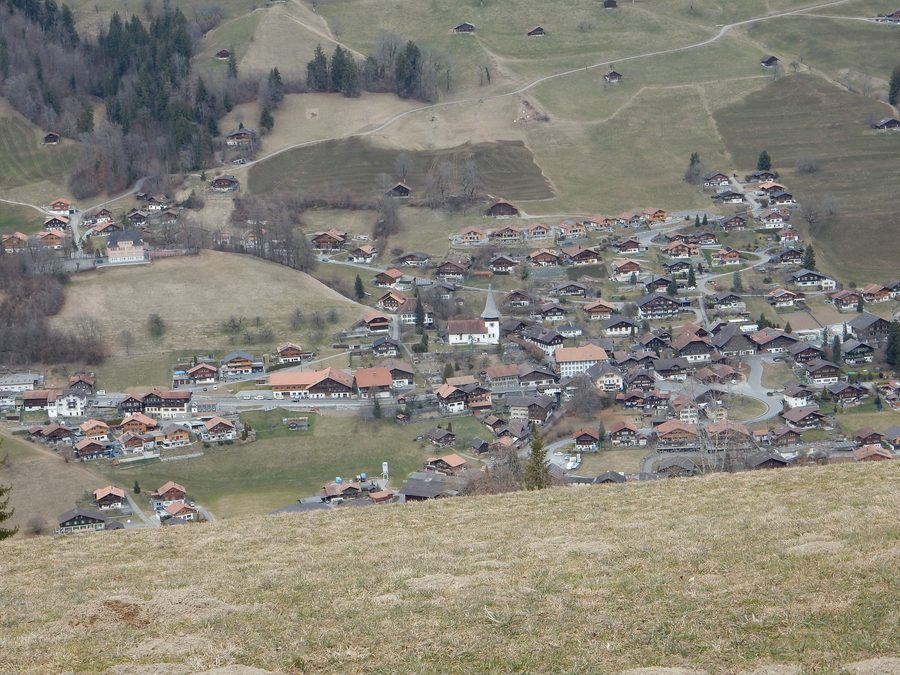 Erlenbach im Simmental: overview seen from the south