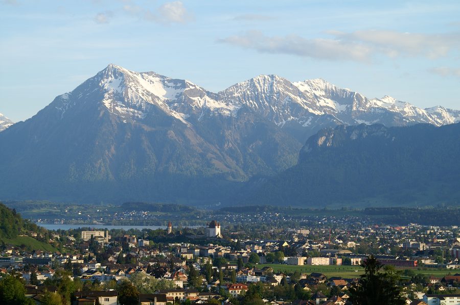 Blick von Steffisburg bis Thun