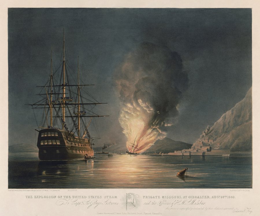File:Edward Duncan - The Explosion of the United States Steam Frigate Missouri.jpg