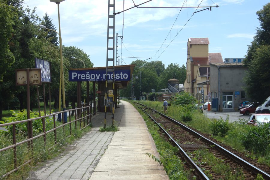 Haltestelle Prešov-mesto in Prešov, Slowakei
