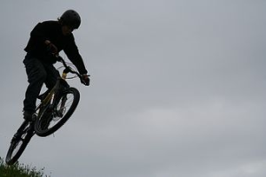 Mountainbiker in Portes du Soleil Mountainbiker in Portes du Soleil